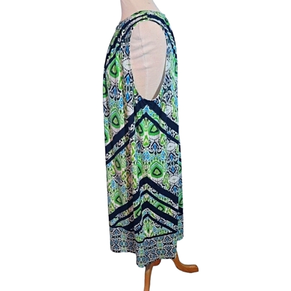 Wisp Woman Sleeveless Graphic Print Dress Size 20W - Picture 2 of 5